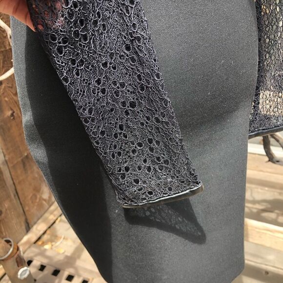 Robert Rodriguez Lace Sleeves Scoop Neck Mini LBD - Picture 8 of 11